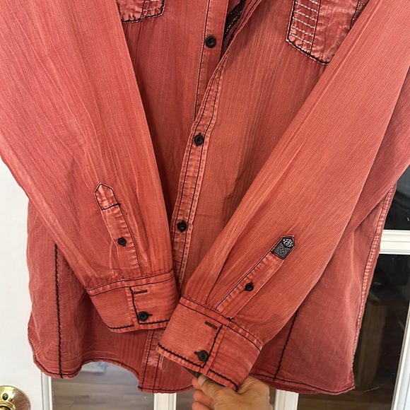 Men’s Roar (Buckle) Distressed Look Button Up Shirt XXL - Picture 5 of 6